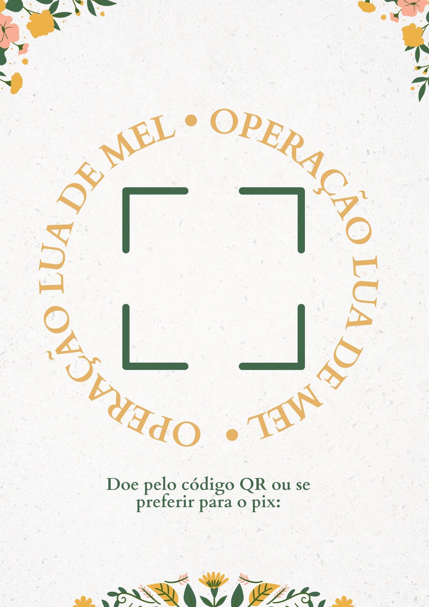 Modelo de placa PIX Casamento Lua de Mel Dourado com detalhes dourados, para casamentos e celebrações