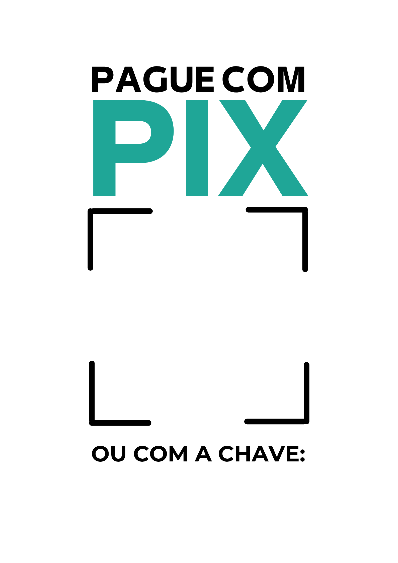 Modelo de placa PIX PIX Simples Verde em tons de verde, design minimalista